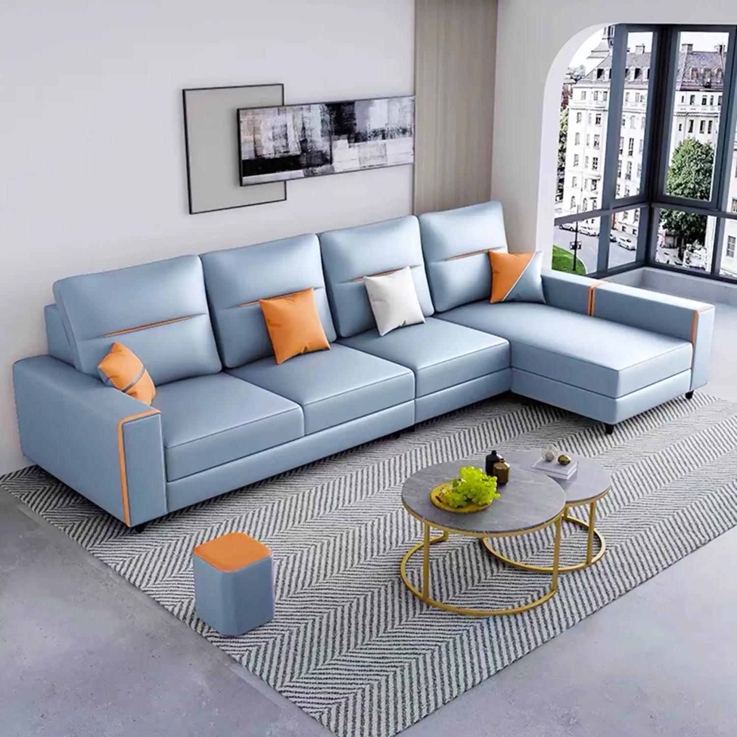 Bộ Sofa da chu L 1