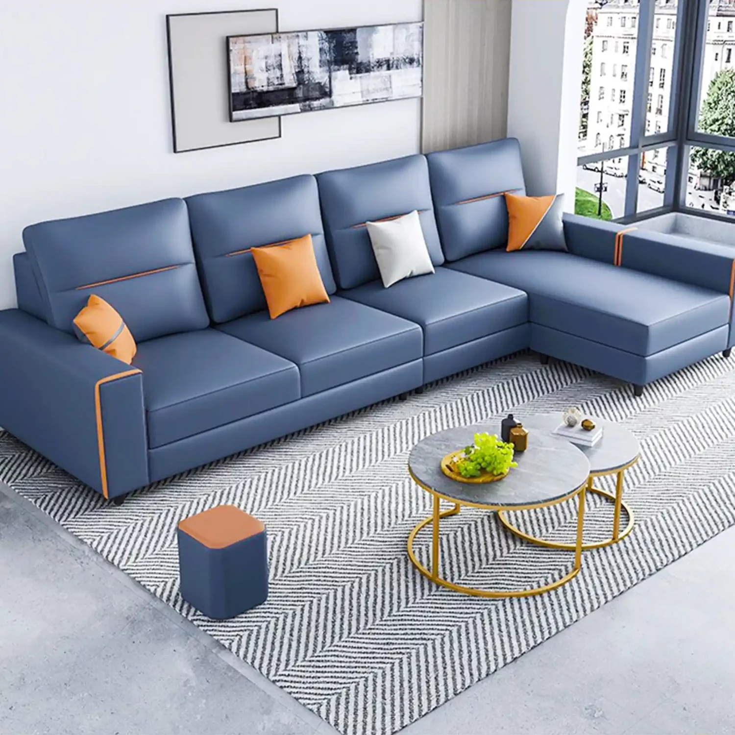 Bộ Sofa da chu L 1