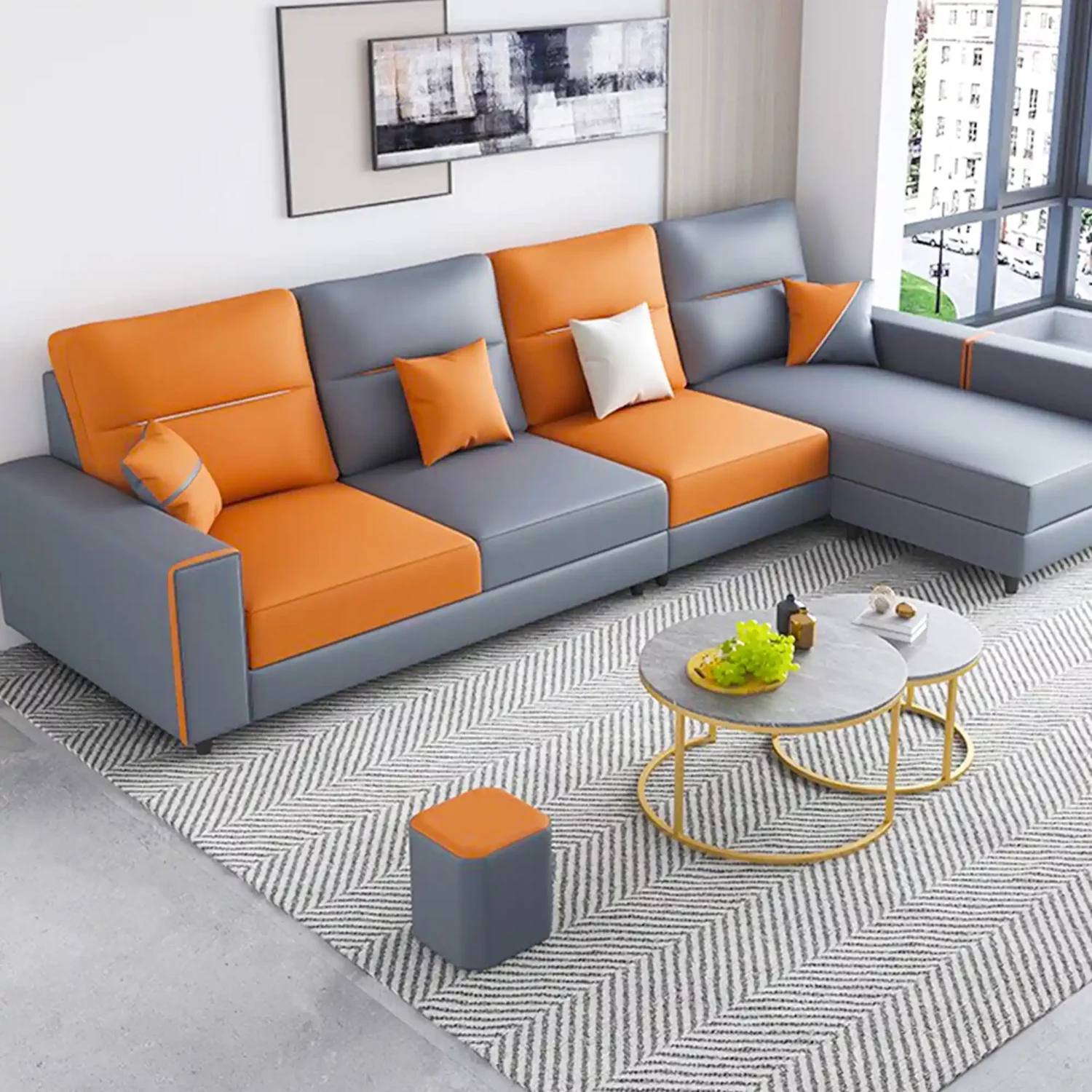 Bộ Sofa da chu L 1