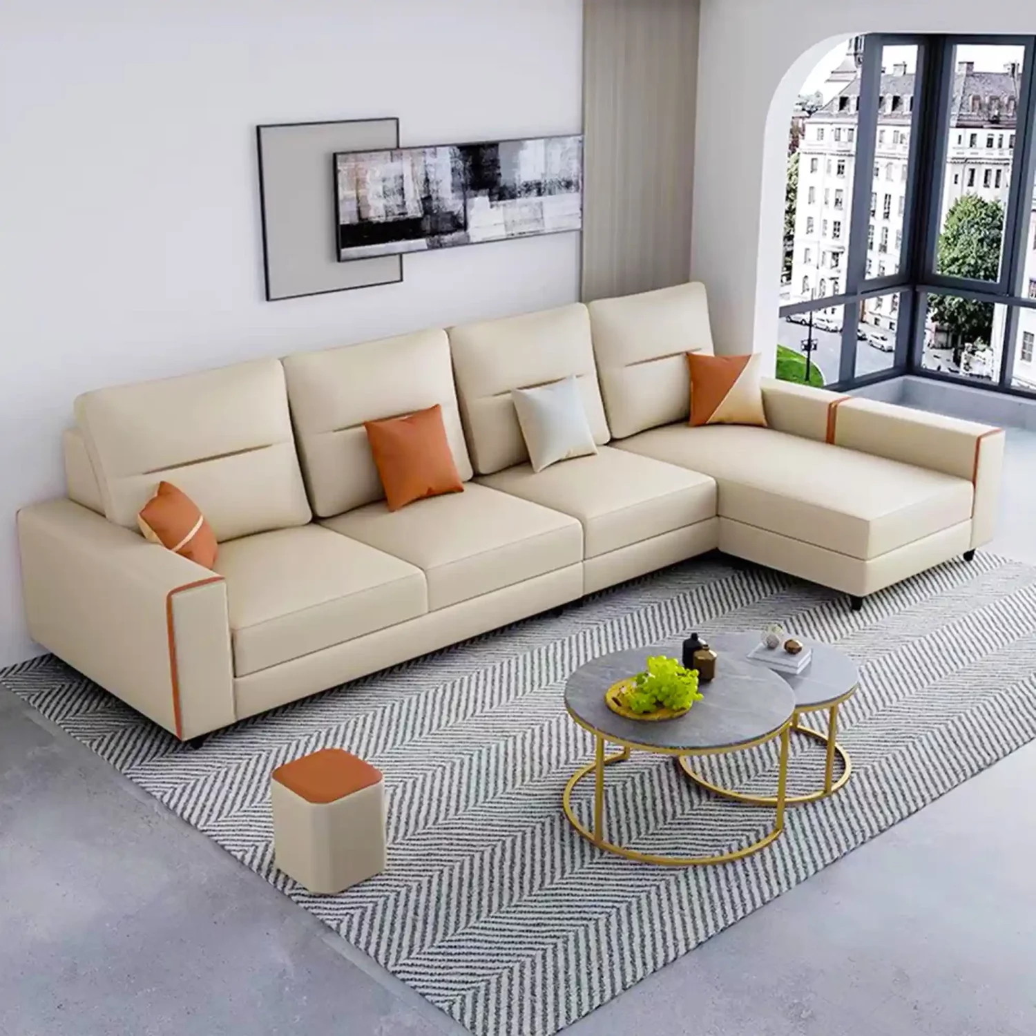 Bộ Sofa da chu L 1