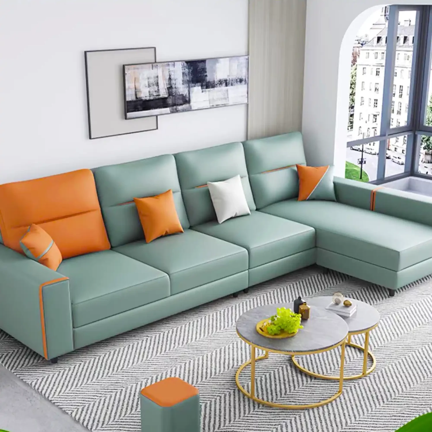 Bộ Sofa da chu L 1