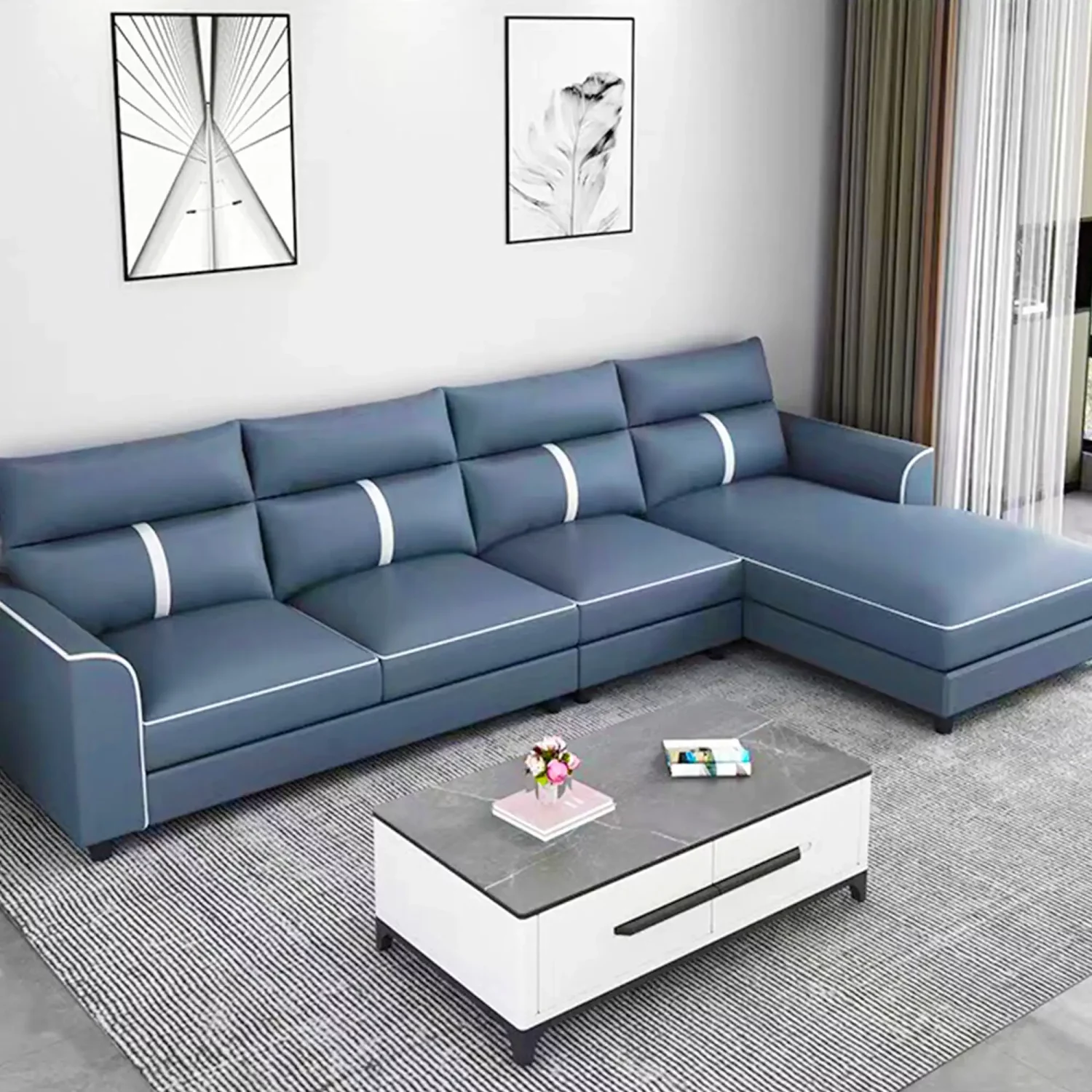 Bộ Sofa da phong cách sang trọng 1