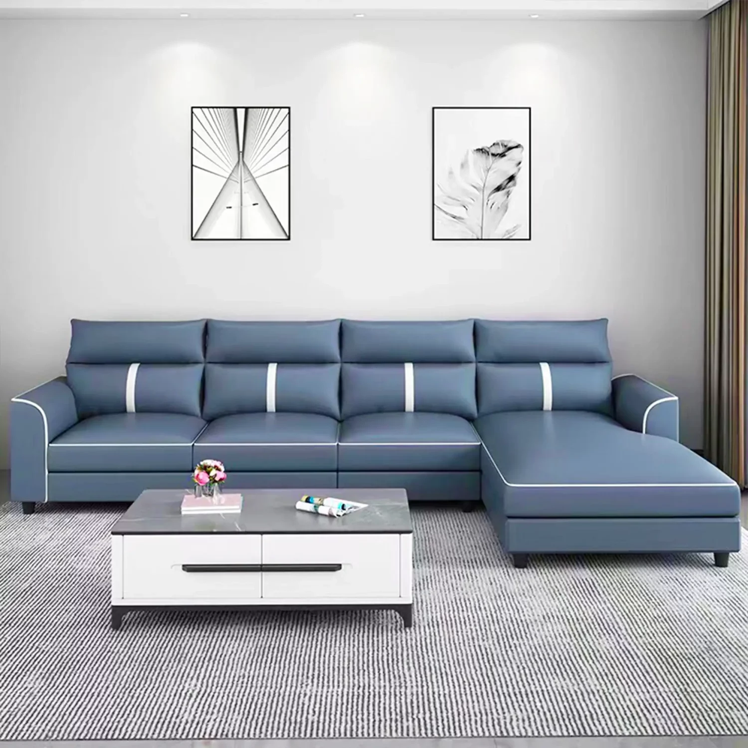 Bộ Sofa da phong cách sang trọng 1