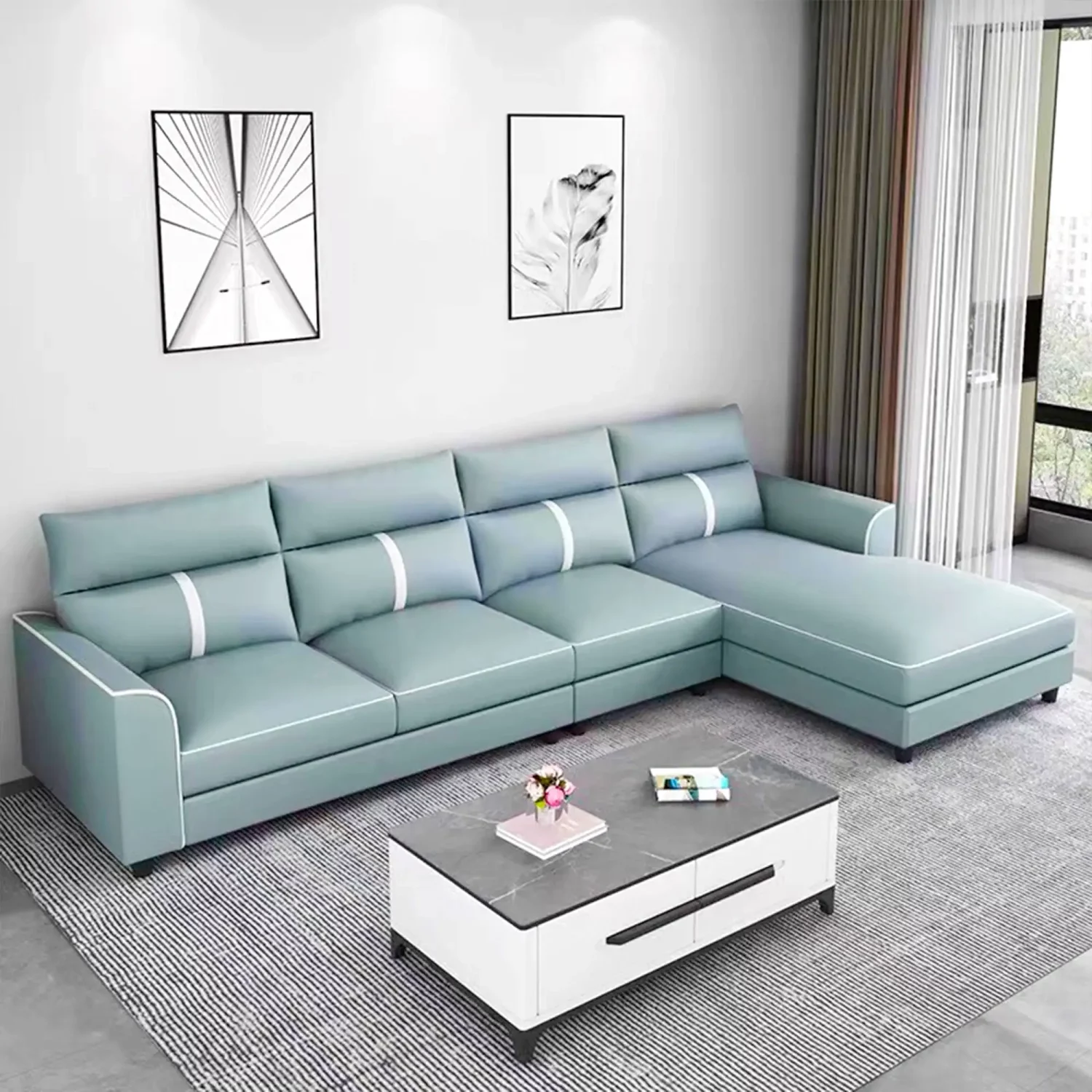 Bộ Sofa da phong cách sang trọng 1