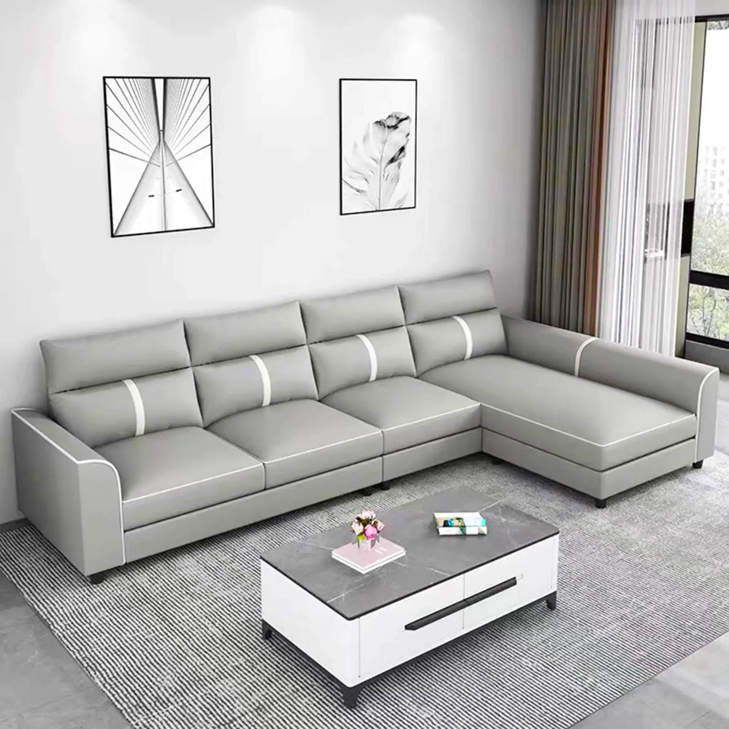 Bộ Sofa da phong cách sang trọng 1