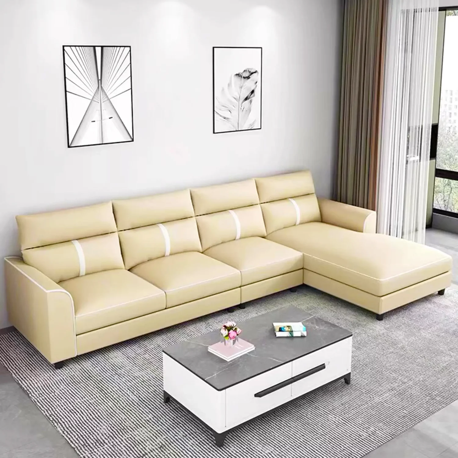 Bộ Sofa da phong cách sang trọng 1