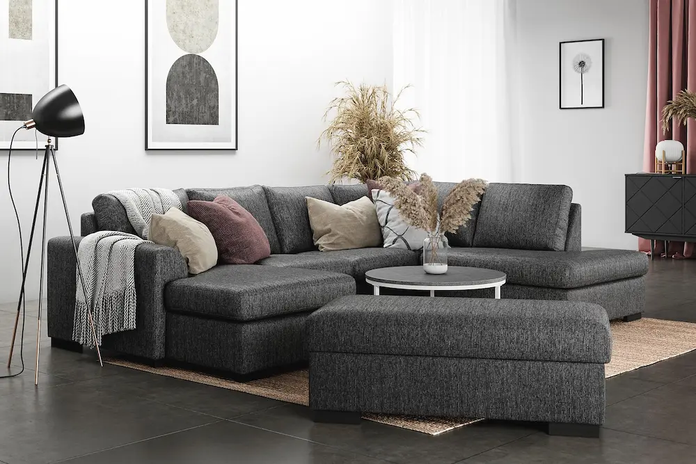 Sofa phòng khách giá rẻ phong cách chữ L